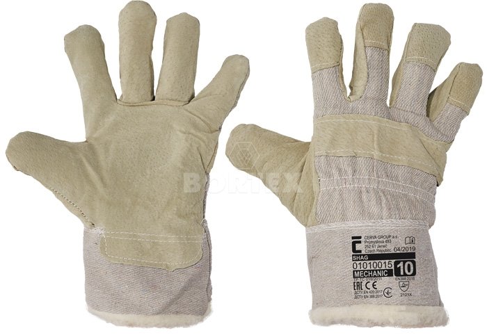 Rukavice SHAG (béžové) veľkosť č. 10