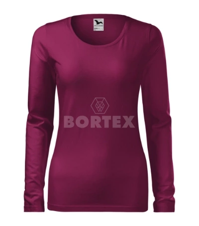 Tričko dámske SLIM (MALFINI) fuchsiové  (dlhý rukáv)