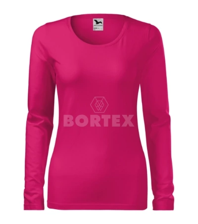 Tričko dámske SLIM (MALFINI) malinové  (dlhý rukáv)