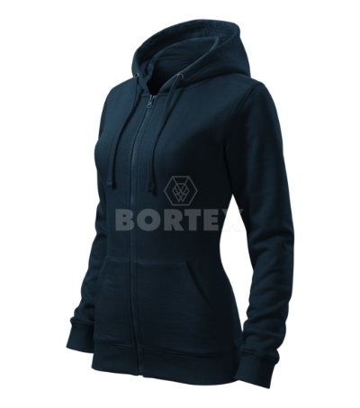 Mikina dámska MALFINI-TRENDY ZIPPER (tmavomodrá)