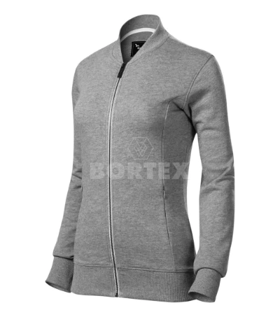 Mikina dámska BOMBER (MALFINI) - tmavosivý melír