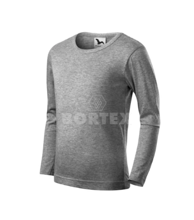 Tričko detské FIT-LS - MALFINI - tmavo sivý melír