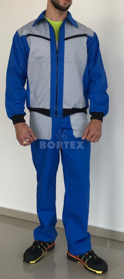 Súprava monterková pánska ELKA,farebná kombinácia (modro-sivá) - VYROBENÉ NA SLOVENSKU - AKCIA