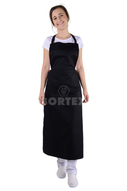Zástera s náprsenkou farebná (čierna- dlhá) - VYROBENÉ NA SLOVENSKU