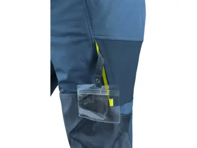 Pracovné nohavice CXS NAOS - modro-modré+HV žlté doplnky