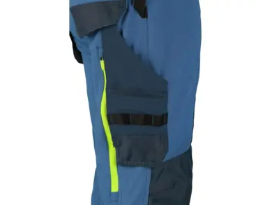 Pracovné nohavice CXS NAOS - modro-modré+HV žlté doplnky