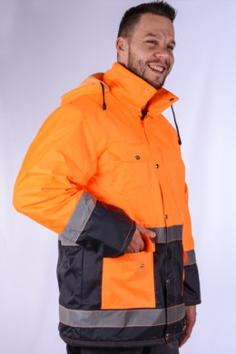 Bunda pracovná JOZEF FŽ pánska - oranžová - VYROBENÉ NA SLOVENSKU