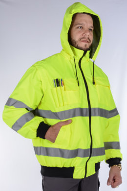 Bunda pracovná Klovela reflexná pánska- neoteplená (žltá) - VYROBENÉ NA SLOVENSKU