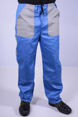 Nohavice na šnúrku  (sv. modro -sivé) výška 194  - VYROBENÉ NA SLOVENSKU