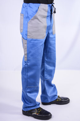 Nohavice na šnúrku  (sv. modro -sivé) výška 194  - VYROBENÉ NA SLOVENSKU