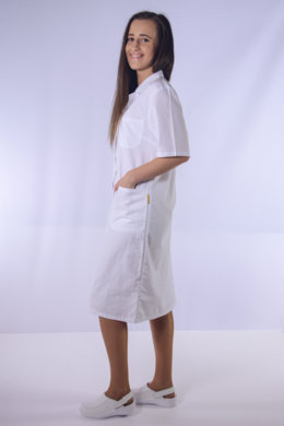 Šaty sesterské v bielej farbe  - VYROBENÉ NA SLOVENSKU