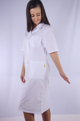Šaty sesterské v bielej farbe  - VYROBENÉ NA SLOVENSKU