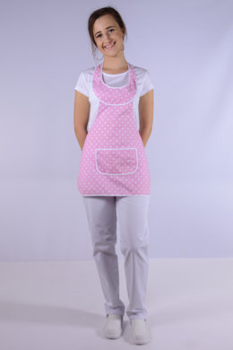 Zástera s náprsenkou krátka - ružová - VYROBENÉ NA SLOVENSKU