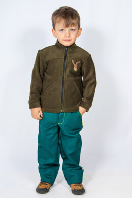 Detská flísová mikina s výšivkou jeleňa - VYROBENÉ NA SLOVENSKU