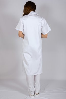 Plášť pracovný biely - dámsky (s krátkym rukávom) VYROBENÉ NA SLOVENSKU