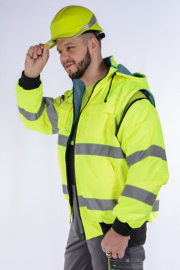 Bunda pracovná Klovela reflexná pánska-oteplená (žltá) VYROBENÉ NA SLOVENSKU