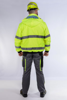 Bunda pracovná Klovela reflexná pánska-oteplená (žltá) VYROBENÉ NA SLOVENSKU