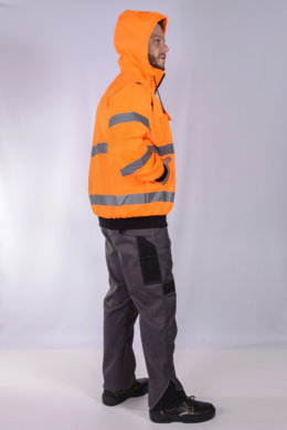 Bunda pracovná Klovela reflexná pánska-neoteplená (oranžová) VYROBENÉ NA SLOVENSKU