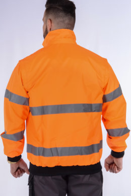 Bunda pracovná Klovela reflexná pánska-neoteplená (oranžová) VYROBENÉ NA SLOVENSKU