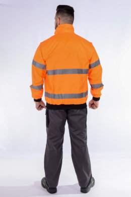 Bunda pracovná Klovela reflexná pánska-neoteplená (oranžová) VYROBENÉ NA SLOVENSKU
