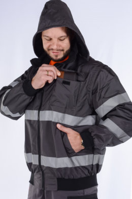 Bunda pracovná Klovela reflexná pánska -neoteplená (sivá) VYROBENÉ NA SLOVENSKU