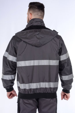 Bunda pracovná Klovela reflexná pánska -neoteplená (sivá) VYROBENÉ NA SLOVENSKU