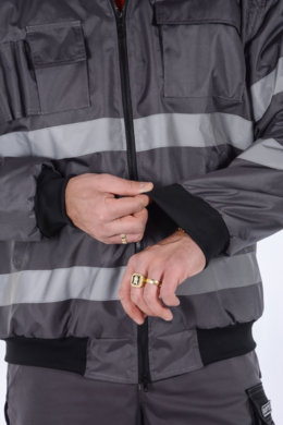 Bunda pracovná Klovela reflexná pánska-oteplená (sivá) VYROBENÉ NA SLOVENSKU