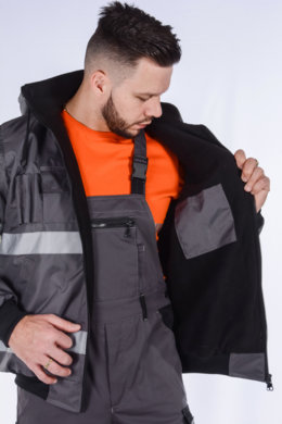 Bunda pracovná Klovela reflexná pánska-oteplená (sivá) VYROBENÉ NA SLOVENSKU
