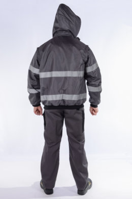 Bunda pracovná Klovela reflexná pánska-oteplená (sivá) VYROBENÉ NA SLOVENSKU