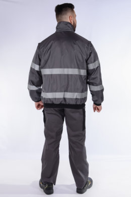 Bunda pracovná Klovela reflexná pánska-oteplená (sivá) VYROBENÉ NA SLOVENSKU