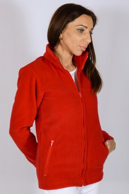 Mikina pracovná flisová POLAR - červená - VYROBENÉ NA SLOVENSKU