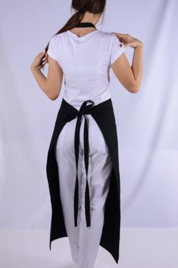 Zástera s náprsenkou farebná (čierna- dlhá) - VYROBENÉ NA SLOVENSKU