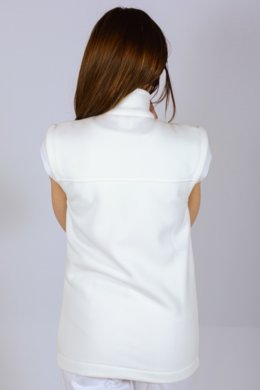 Vesta pracovná fleecová POLAR (biela) VYROBENÉ NA SLOVENSKU