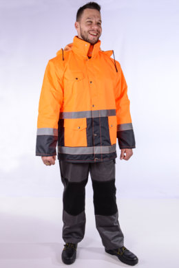 Bunda pracovná JOZEF FŽ pánska - oranžová - VYROBENÉ NA SLOVENSKU