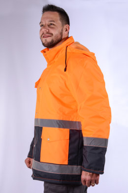 Bunda pracovná JOZEF FŽ pánska - oranžová - VYROBENÉ NA SLOVENSKU
