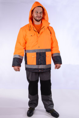 Bunda pracovná JOZEF FŽ pánska - oranžová - VYROBENÉ NA SLOVENSKU