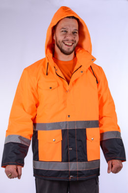 Bunda pracovná JOZEF FŽ pánska - oranžová - VYROBENÉ NA SLOVENSKU