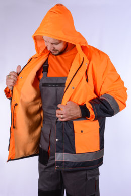 Bunda pracovná JOZEF FŽ pánska - oranžová - VYROBENÉ NA SLOVENSKU