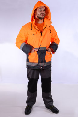 Bunda pracovná JOZEF FŽ pánska - oranžová - VYROBENÉ NA SLOVENSKU