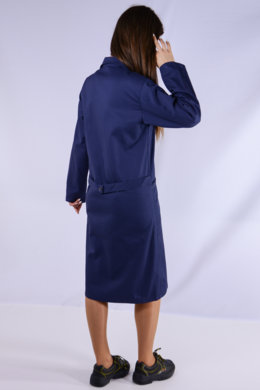 Plášť pracovný dámsky - modrý (100% bavlna) VYROBENÉ NA SLOVENSKU