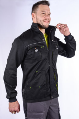 Blúza monterková Majster (zmesový materiál - výška 194) - čierno-žltá - VYROBENÉ NA SLOVENSKU