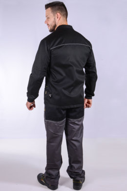 Blúza monterková Majster (zmesový materiál -výška 182) - čierno-žltá - VYROBENÉ NA SLOVENSKU