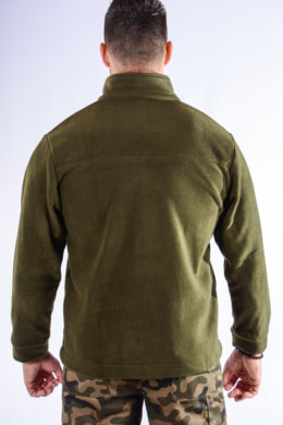 Mikina pracovná flisová - výšivka ryba - VYROBENÉ NA SLOVENSKU