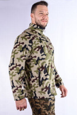 Mikina pracovná flisová - maskáčová - VYROBENÉ NA SLOVENSKU