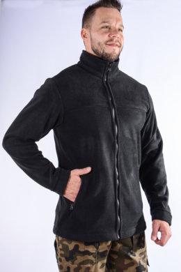 Mikina pracovná flisová - čierna - VYROBENÉ NA SLOVENSKU