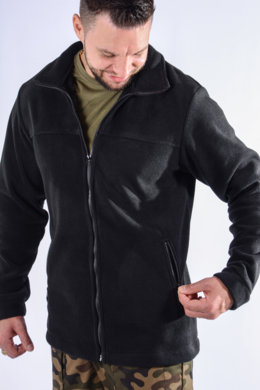 Mikina pracovná flisová - čierna - VYROBENÉ NA SLOVENSKU