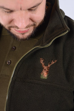 Mikina pracovná flisová - výšivka jeleň - VYROBENÉ NA SLOVENSKU