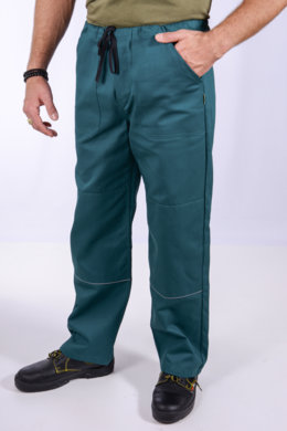 Nohavice na šnúrku (zelené) výška 182 - VYROBENÉ NA SLOVENSKU
