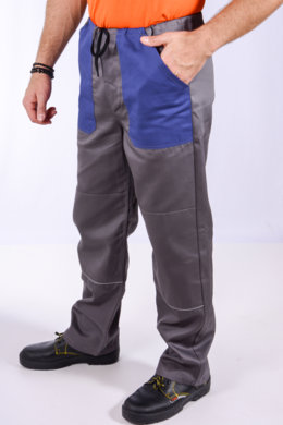 Nohavice na šnúrku (sivo- modré) výška 194 - VYROBENÉ NA SLOVENSKU