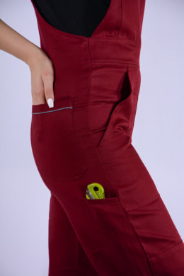 Nohavice trakové - dámske - bordová -  VYROBENÉ NA SLOVENSKU